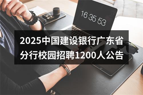2025中国建设银行广东省分行校园招聘1200人公告 图片