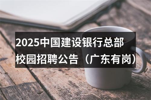 2025中国建设银行总部校园招聘公告（广东有岗） 图片